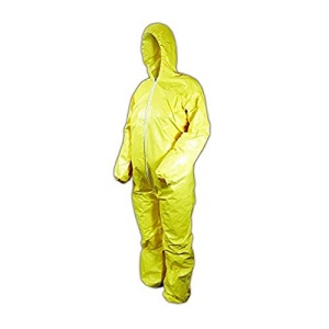 DuPont QC127SYL4X001200 Tyche QC QC127SY Chemical Yellow Coveralls, 3, Green, 4XL
